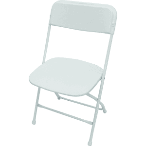 Chair, White Poly Straight Back Chair, White Poly Straight Back