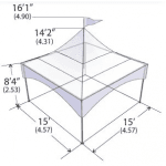 Tent, 15 x 15 Peak Marquee Tent, 15 x 15 Peak Marquee