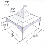 Tent, 15 x 15 Peak Marquee